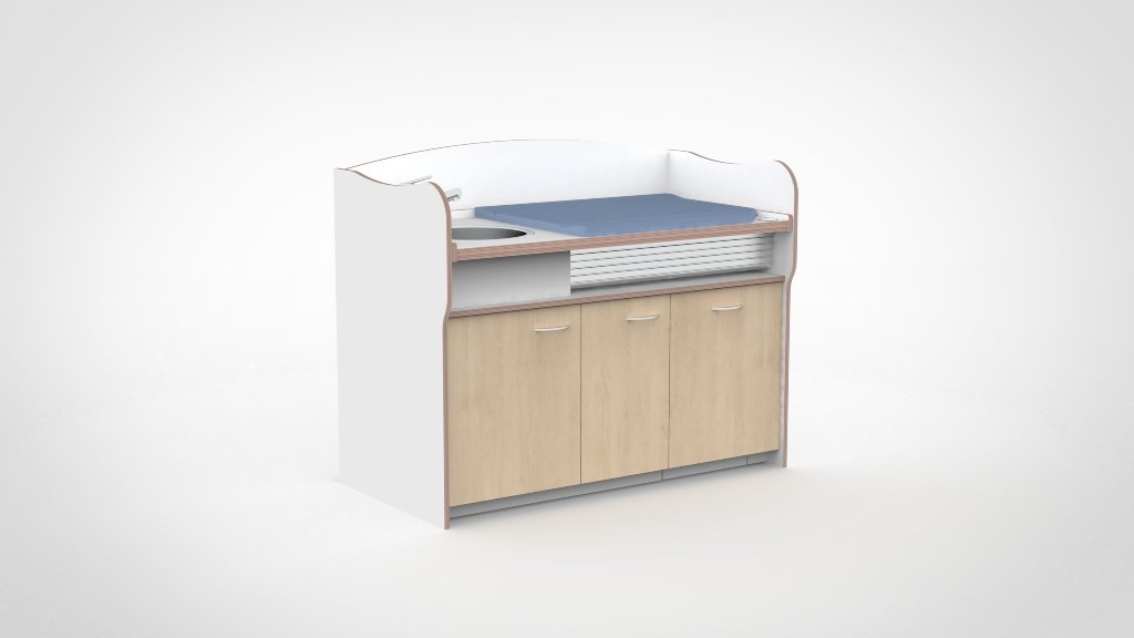 Commode 155cm meeliftend sanitair deuren - Afbeelding 7