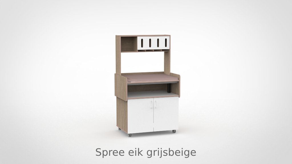 Verrijdbare commode 100 met luierdispenser - Afbeelding 16