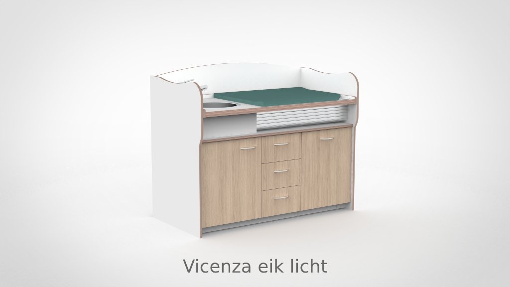 Commode 155cm meeliftend sanitair 3 lades - Afbeelding 9