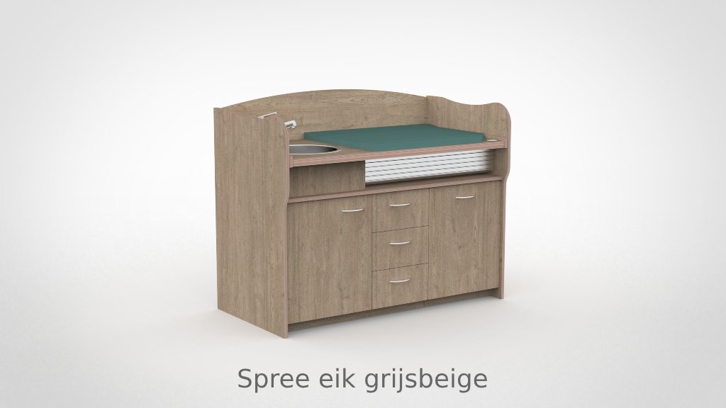 Commode 155cm meeliftend sanitair 3 lades - Afbeelding 15