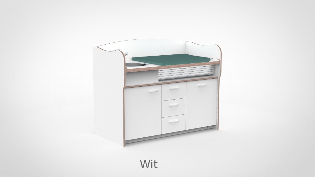 Commode 155cm meeliftend sanitair 3 lades - Afbeelding 28