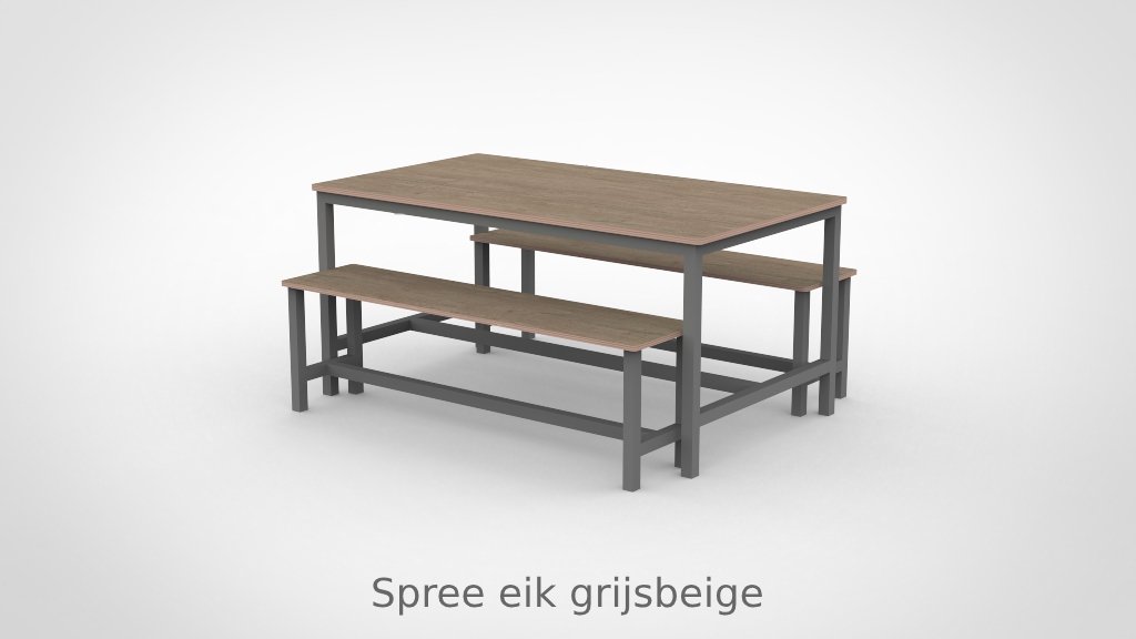 BSO Tafel 160 met stalen frame - Afbeelding 5