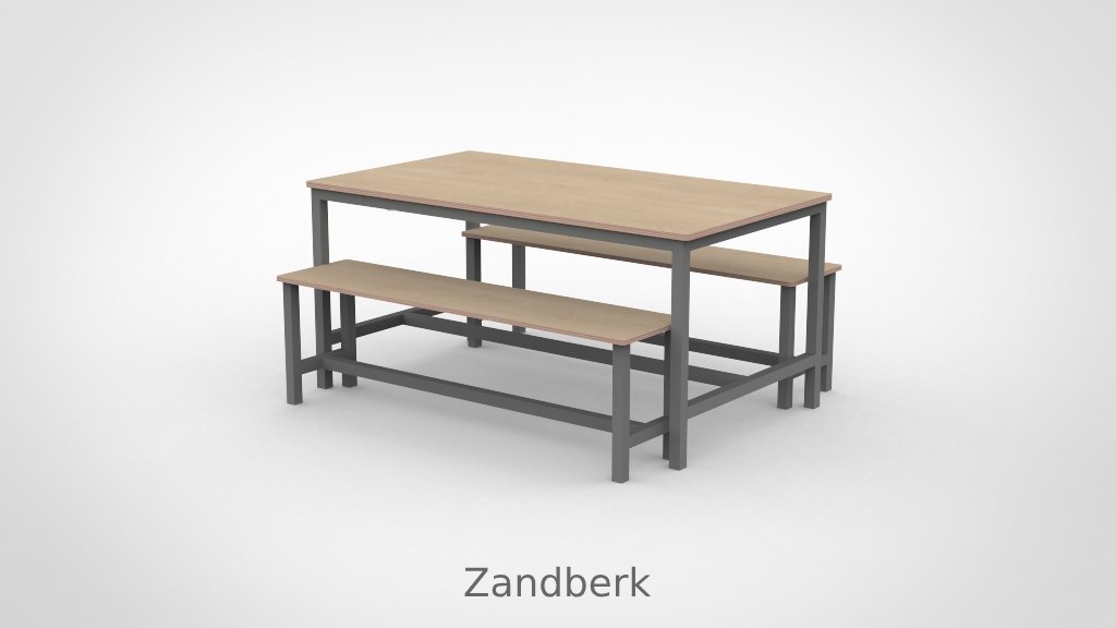 BSO Tafel 160 met stalen frame - Afbeelding 6