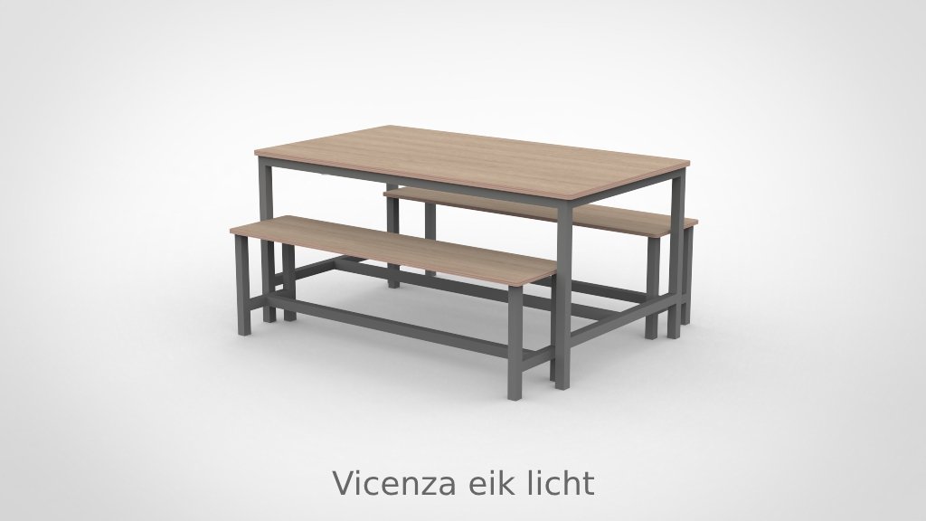 BSO Tafel 160 met stalen frame