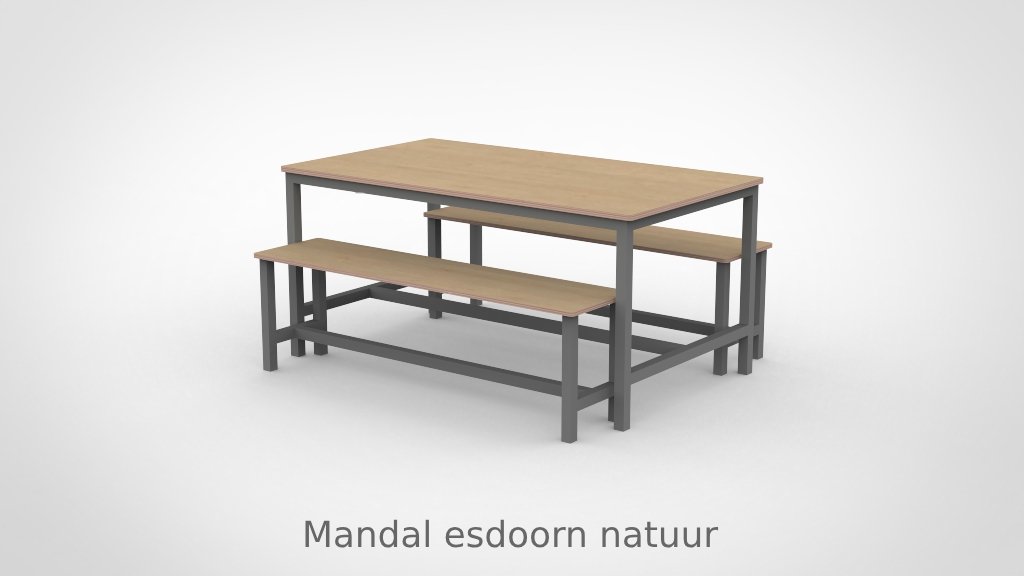 BSO Tafel 160 met stalen frame - Afbeelding 9