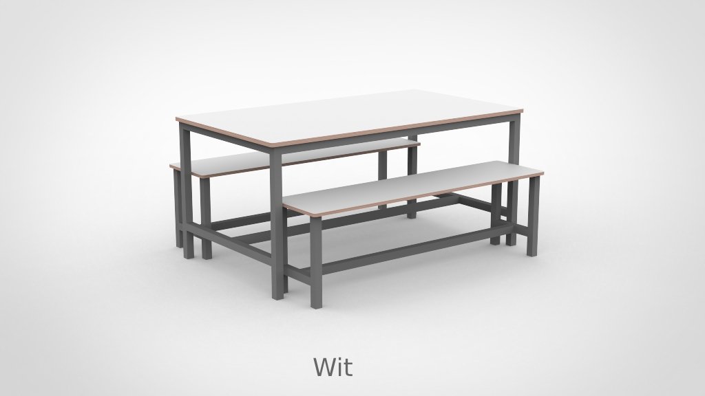 BSO Tafel 160 met stalen frame - Afbeelding 11