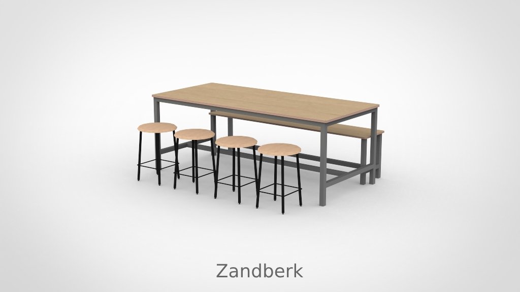 BSO Tafel 240 met stalen frame - Afbeelding 2