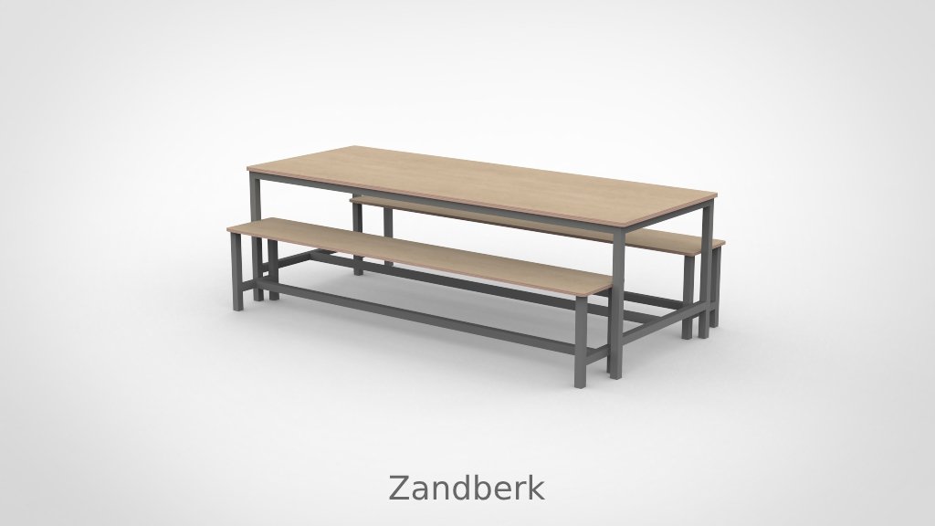 BSO Tafel 240 met stalen frame
