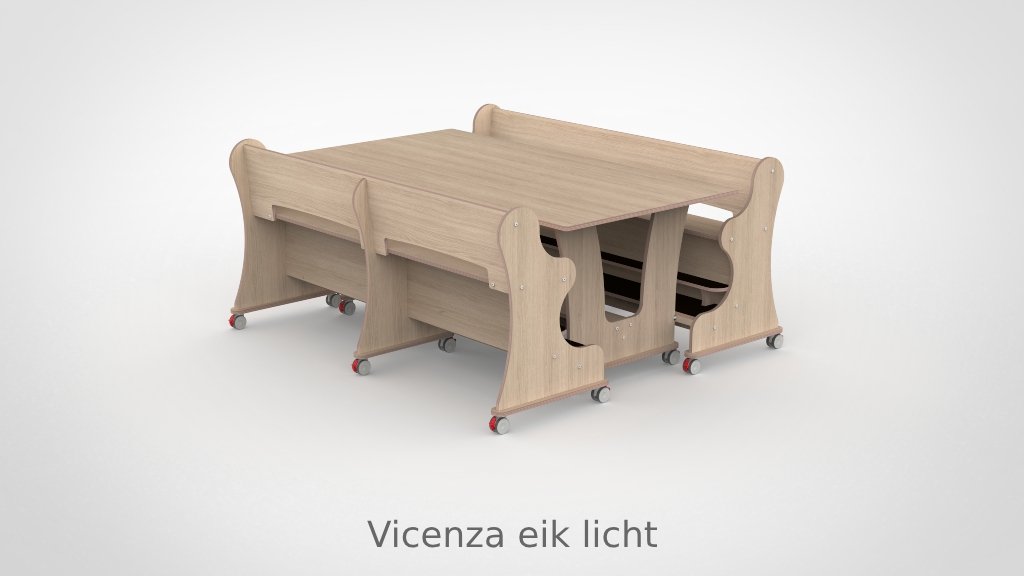 Ergocombi dubbel 100x180 met extra voetensteun en magneten