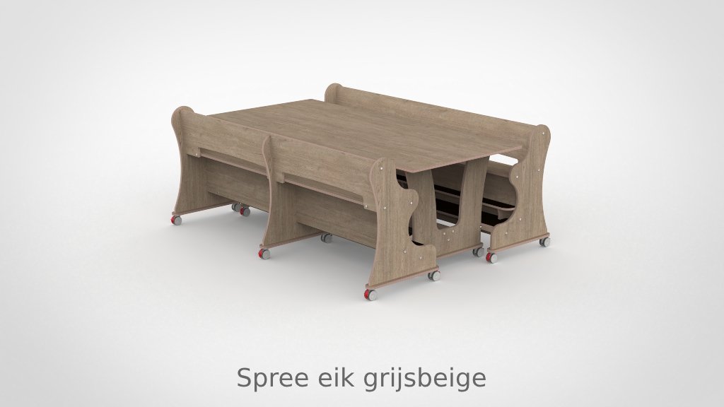 Ergocombi dubbel 100x210 met extra voetensteun en magneten