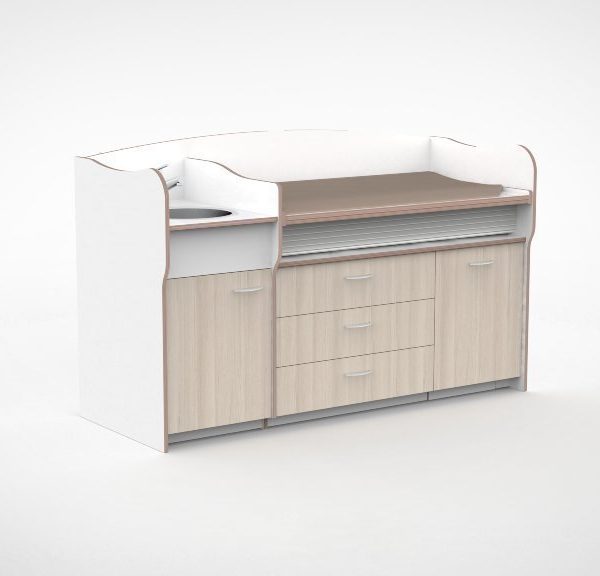 Commode 200cm vast sanitair 3 lades