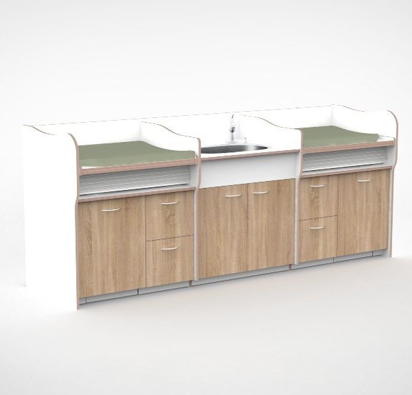 Commode 280cm babybadje & 2 lades