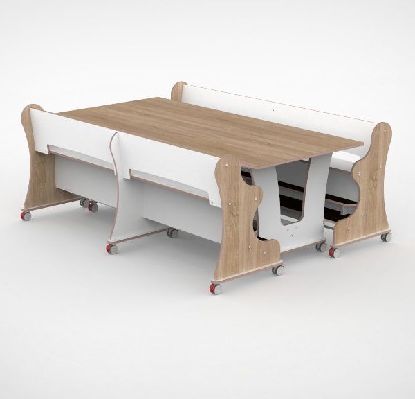 Ergocombi dubbel 100×210 met extra voetensteun en magneten