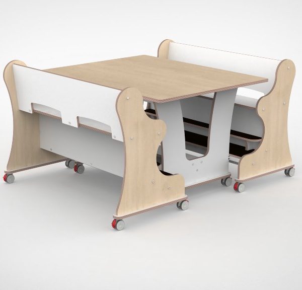 Ergocombi dubbel 100×120 met extra voetensteun en magneten