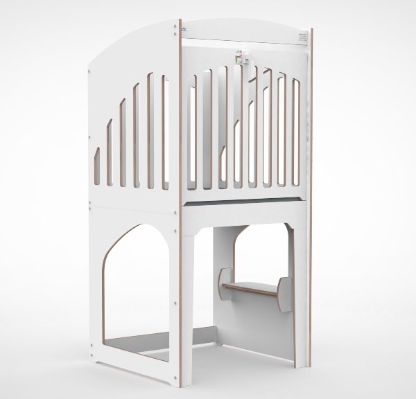 Enkele verhoogde box 90 kanteldeur