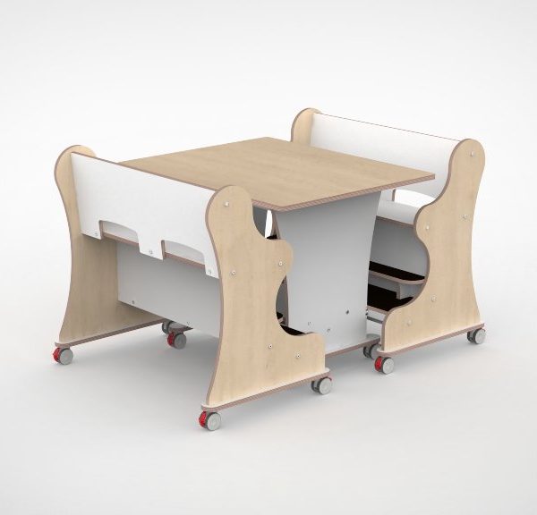 Ergocombi dubbel 80x90 met extra voetensteun en magneten