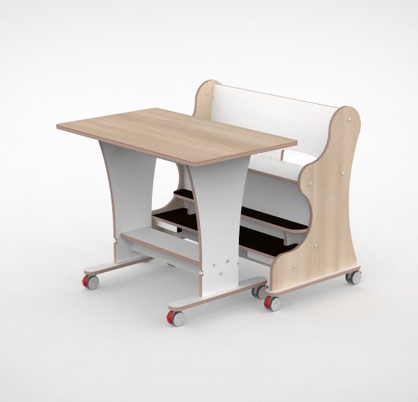 Ergocombi enkel 60x90 met extra voetenplank en magneten