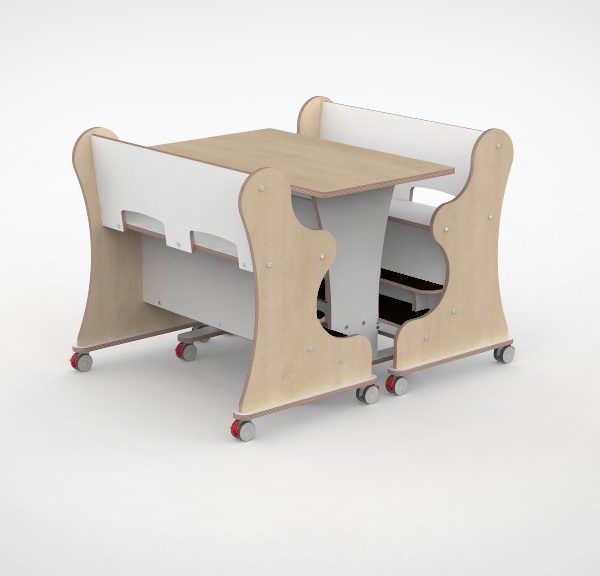 Ergocombi dubbel 60x90 met extra voetensteun en magneten