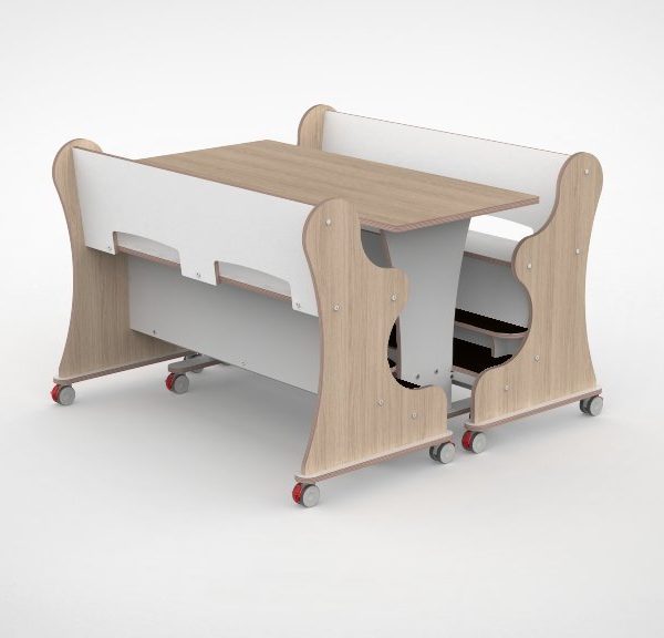 Ergocombi dubbel 60x120 met extra voetensteun en magneten