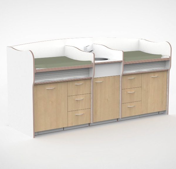 Commode 250cm vast sanitair 3 lades