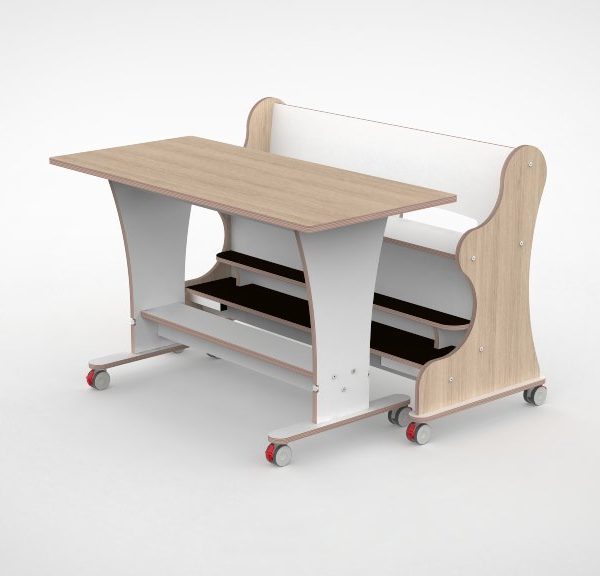 Ergocombi enkel 60x120 met extra voetenplank en magneten