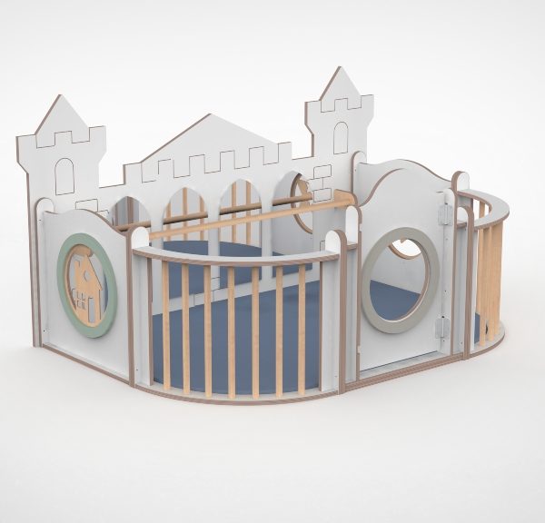 Loopwand kasteel met standaard Wavebox