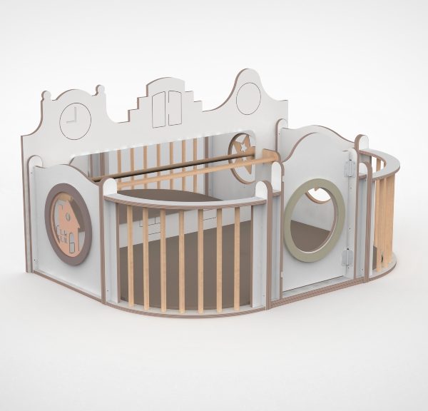 Loopwand stad met standaard Wavebox