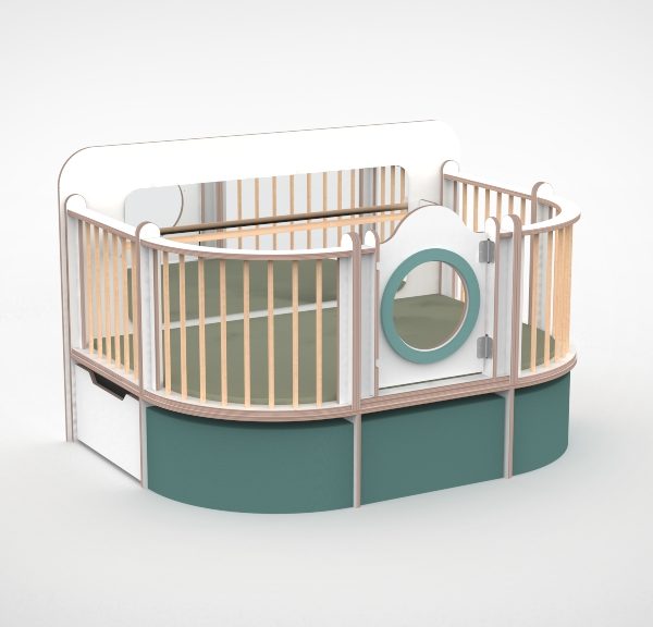 Verhoogde grondbox Wave 3 kussens