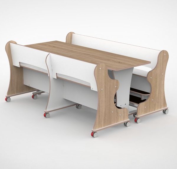 Ergocombi dubbel 60x180 met extra voetensteun en magneten