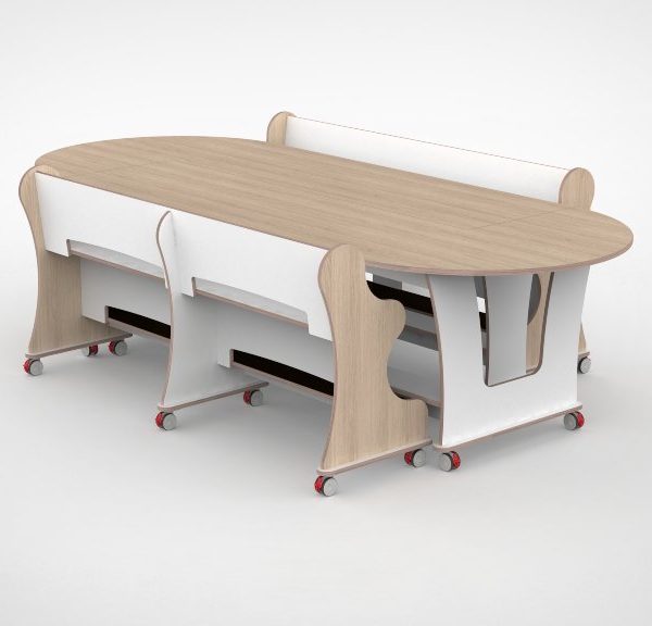 Ergo J-tafel 240 dubbel met ergobanken