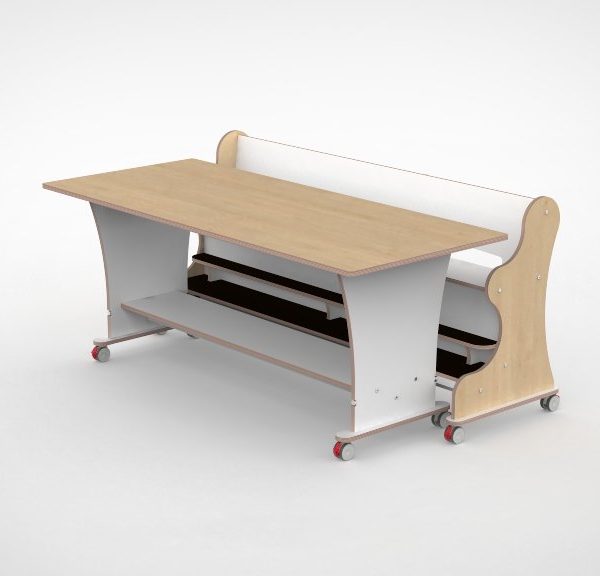 Ergocombi enkel 80 breed met extra voetensteun en magneten