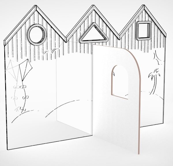 Knusse hoekjes tussenschot met raam