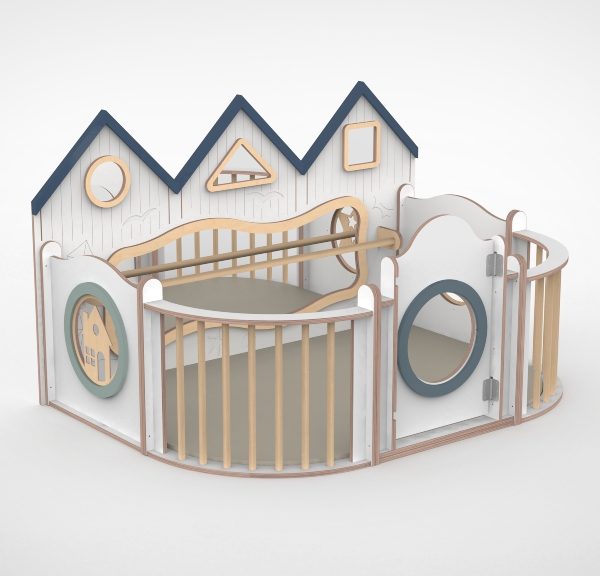 Loopwand strand met standaard Wavebox