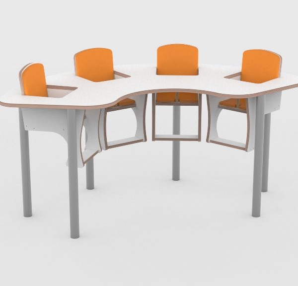 Babyvoedingstafel op poten 4 zitter