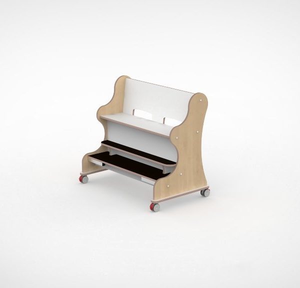 Ergobank 90 met extra voetensteun en magneet